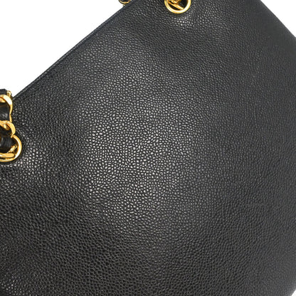 Chanel Black Caviar Skin Shoulder Bag