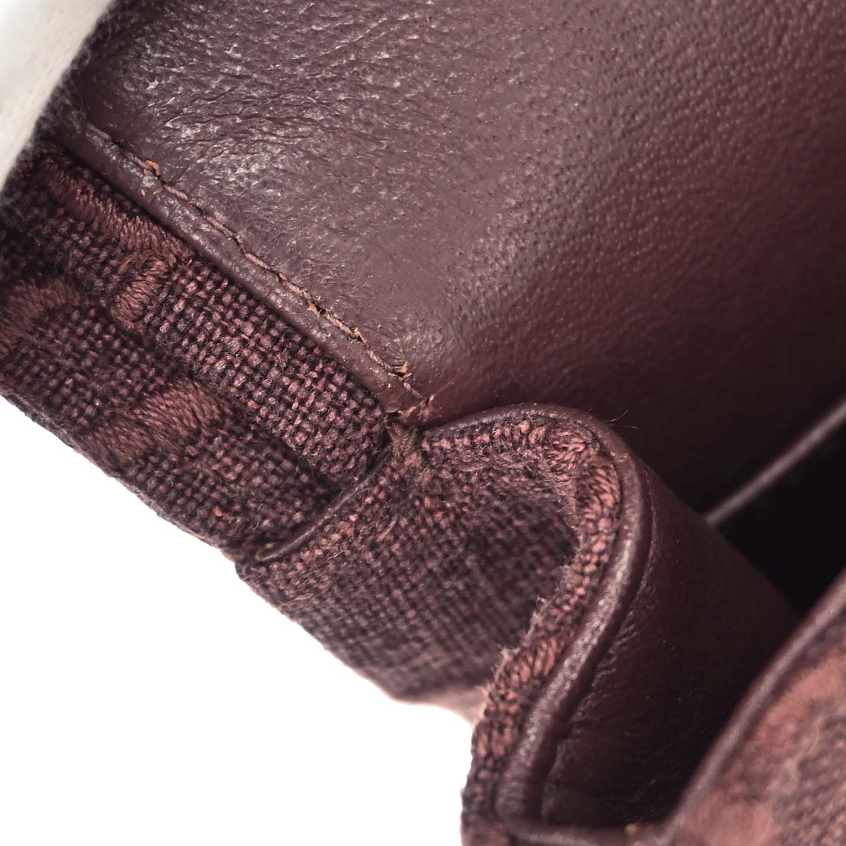 Chanel 1997-1999 Brown Canvas Camellia Small Classic Double Flap Shoulder Bag