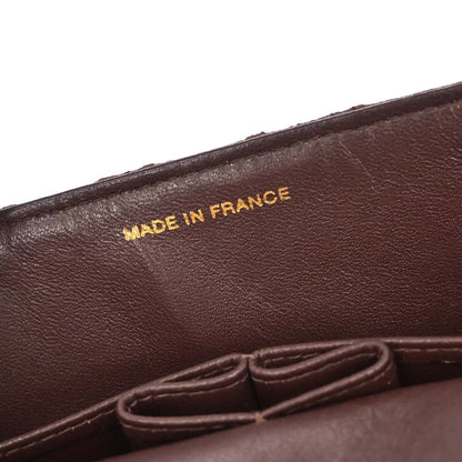 Chanel 1997-1999 Brown Canvas Camellia Small Classic Double Flap Shoulder Bag
