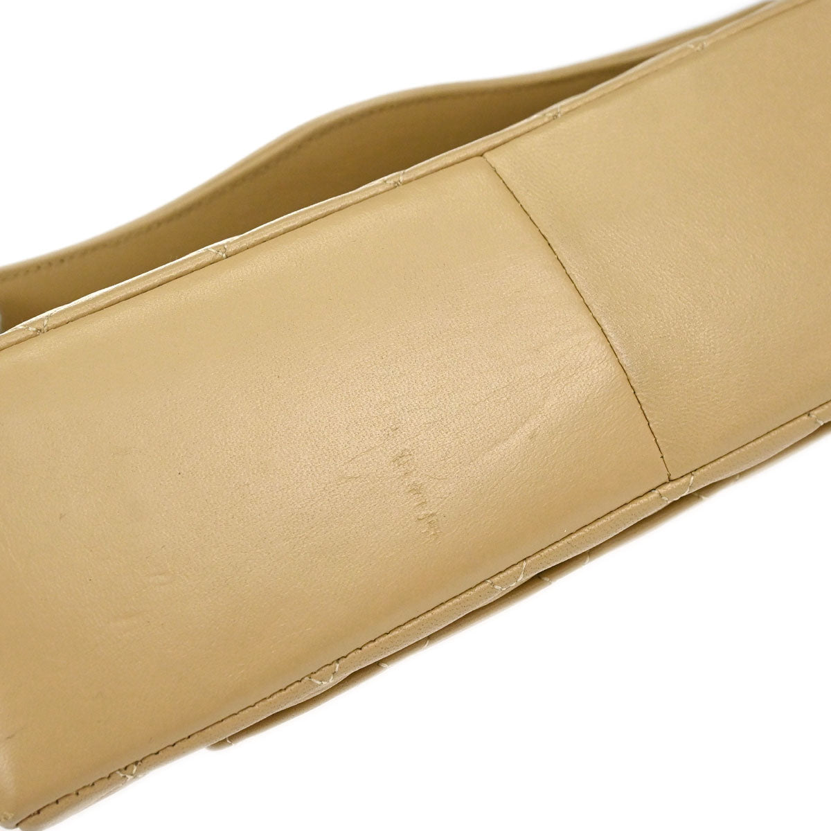 Chanel 1989-1991 Beige Lambskin Shoulder Bag