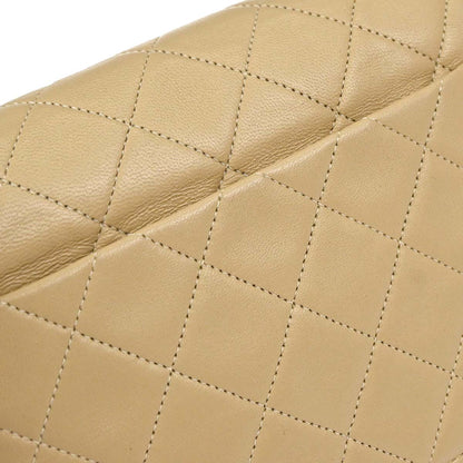 Chanel 1989-1991 Beige Lambskin Shoulder Bag
