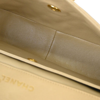 Chanel 1989-1991 Beige Lambskin Shoulder Bag