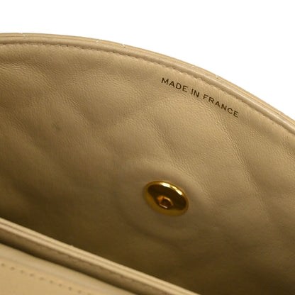 Chanel 1989-1991 Beige Lambskin Shoulder Bag