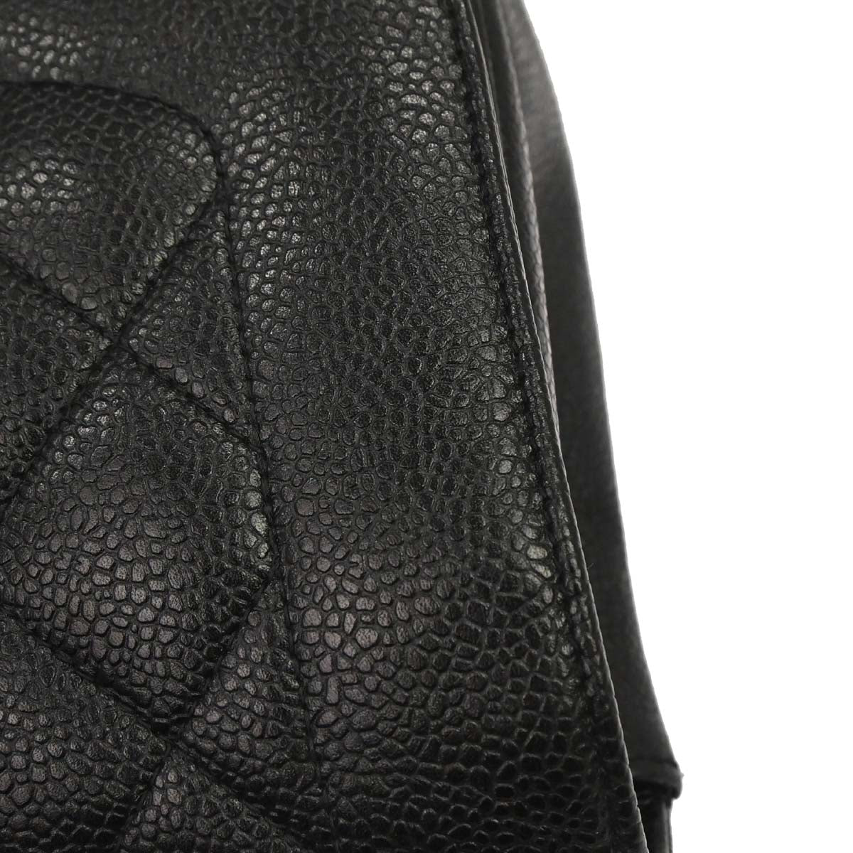 Chanel 1991-1994 Black Caviar Skin Medium Diana Shoulder Bag