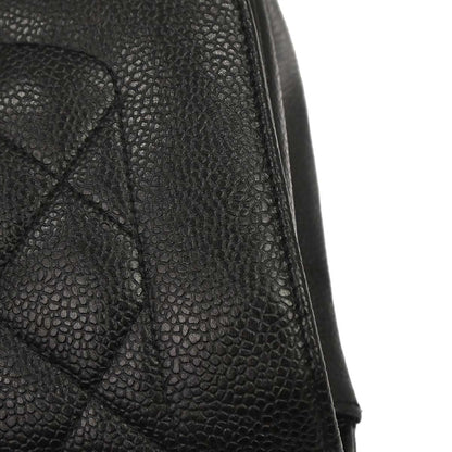 Chanel 1991-1994 Black Caviar Skin Medium Diana Shoulder Bag
