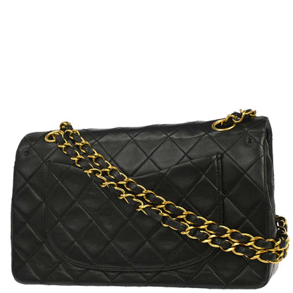 Chanel Black Lambskin Small Classic Double Flap Shoulder Bag
