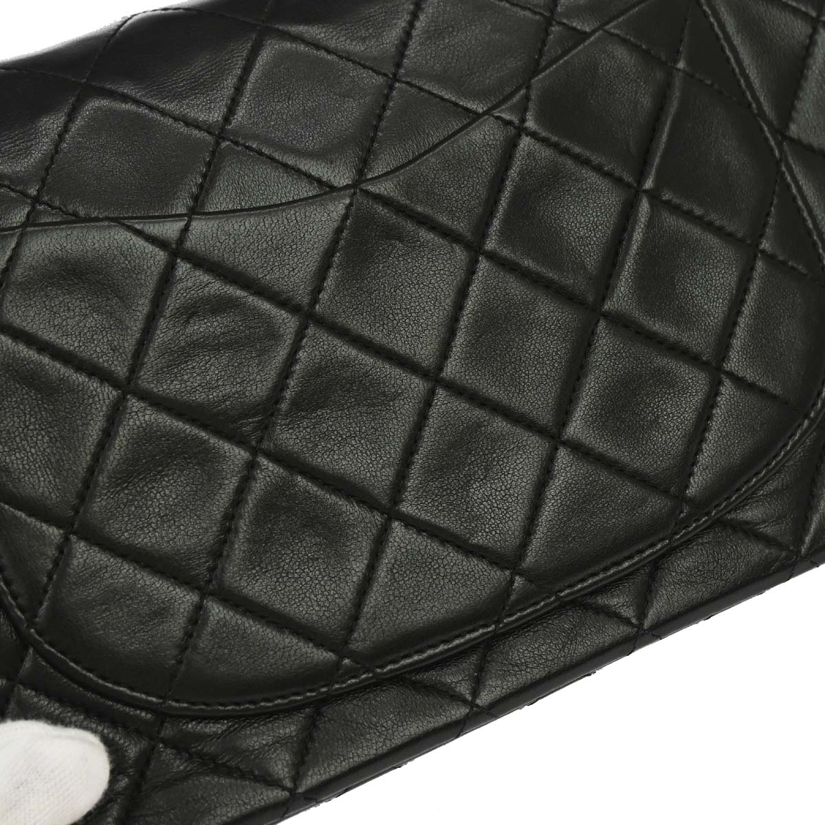 Chanel Black Lambskin Small Classic Double Flap Shoulder Bag