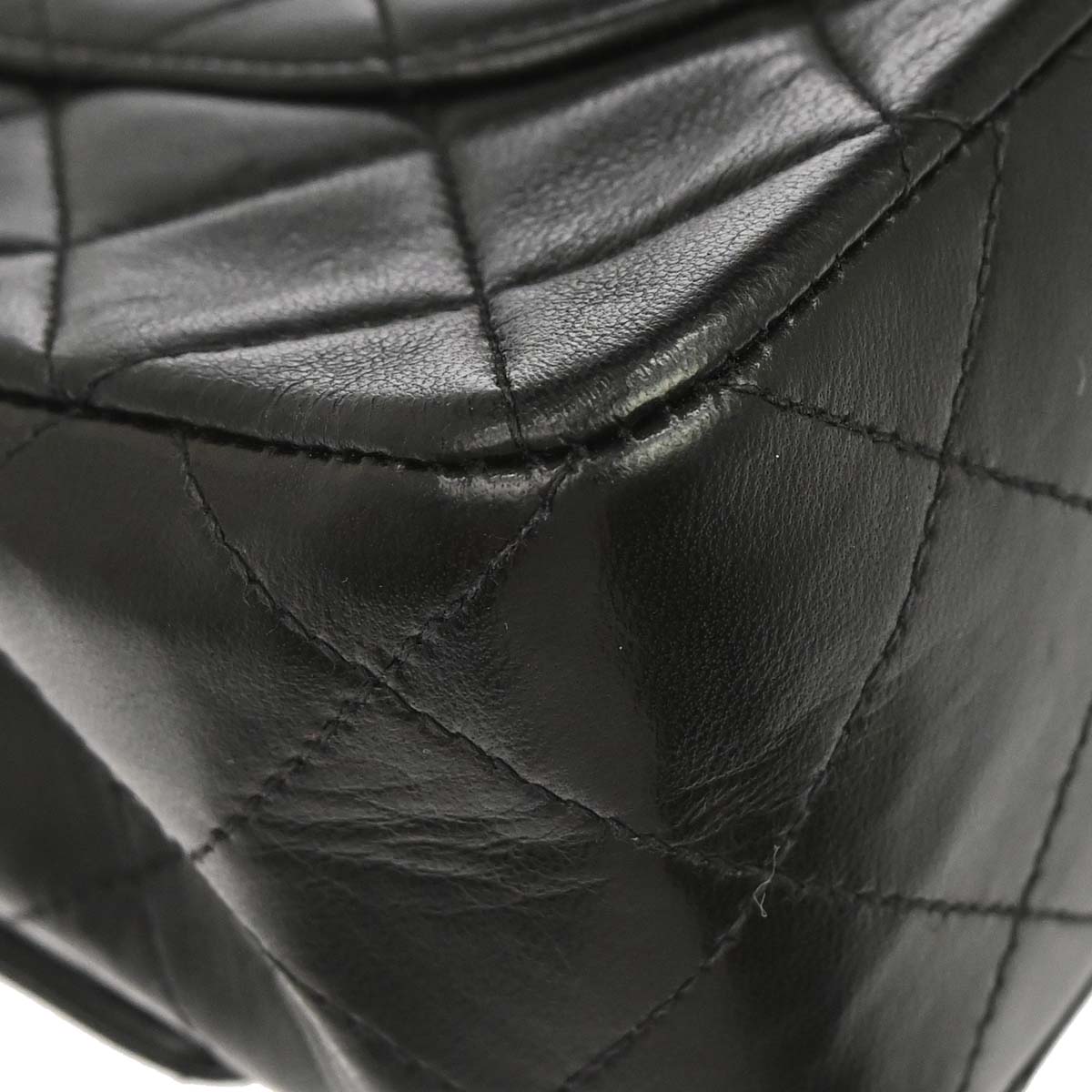 Chanel Black Lambskin Small Classic Double Flap Shoulder Bag