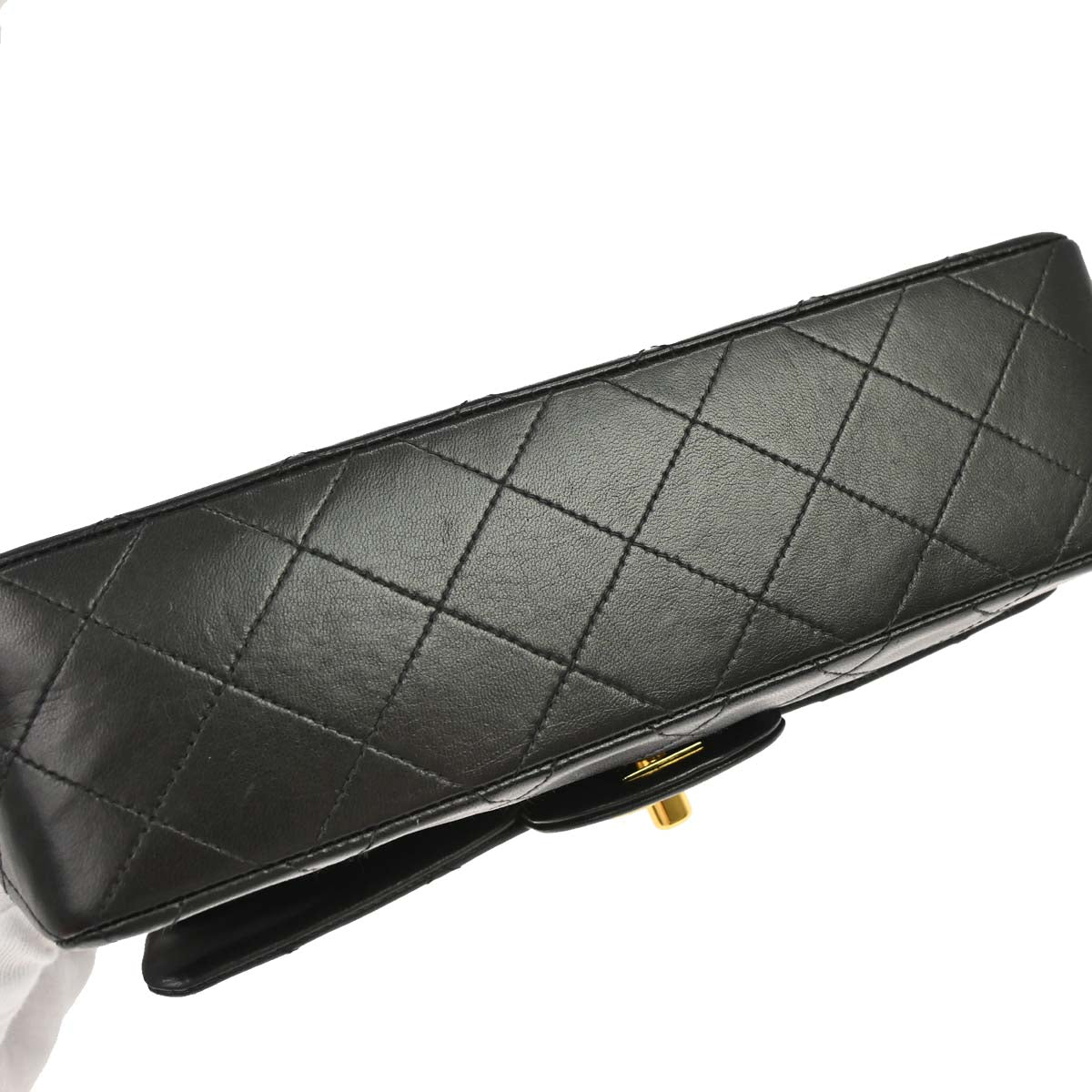 Chanel Black Lambskin Small Classic Double Flap Shoulder Bag