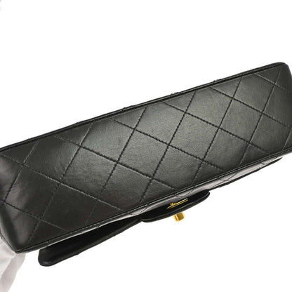 Chanel Black Lambskin Small Classic Double Flap Shoulder Bag