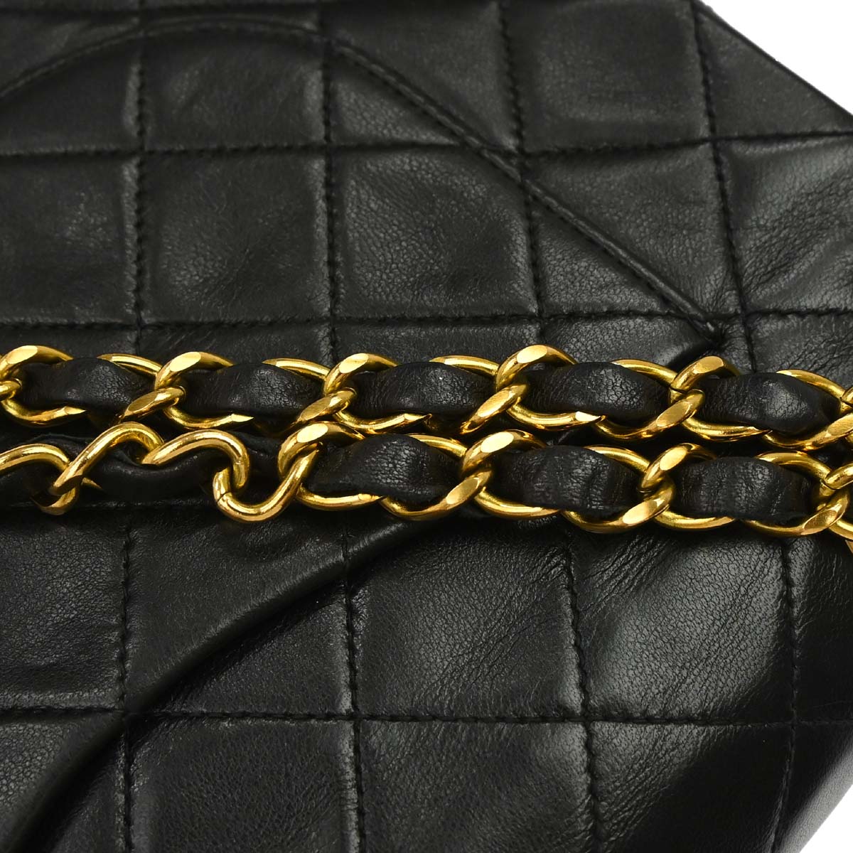 Chanel Black Lambskin Small Classic Double Flap Shoulder Bag