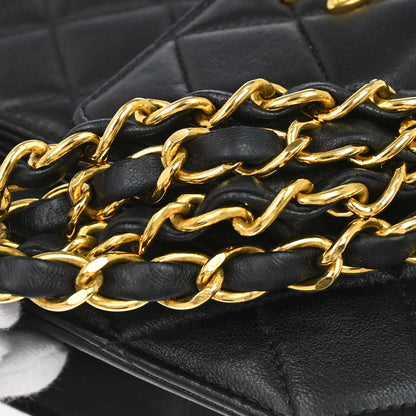 Chanel 1996-1997 Black Lambskin Chain Handbag