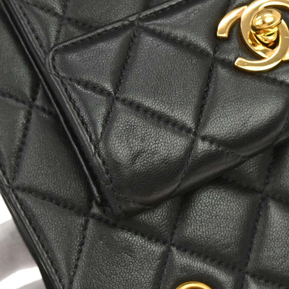 Chanel 1996-1997 Black Lambskin Chain Handbag