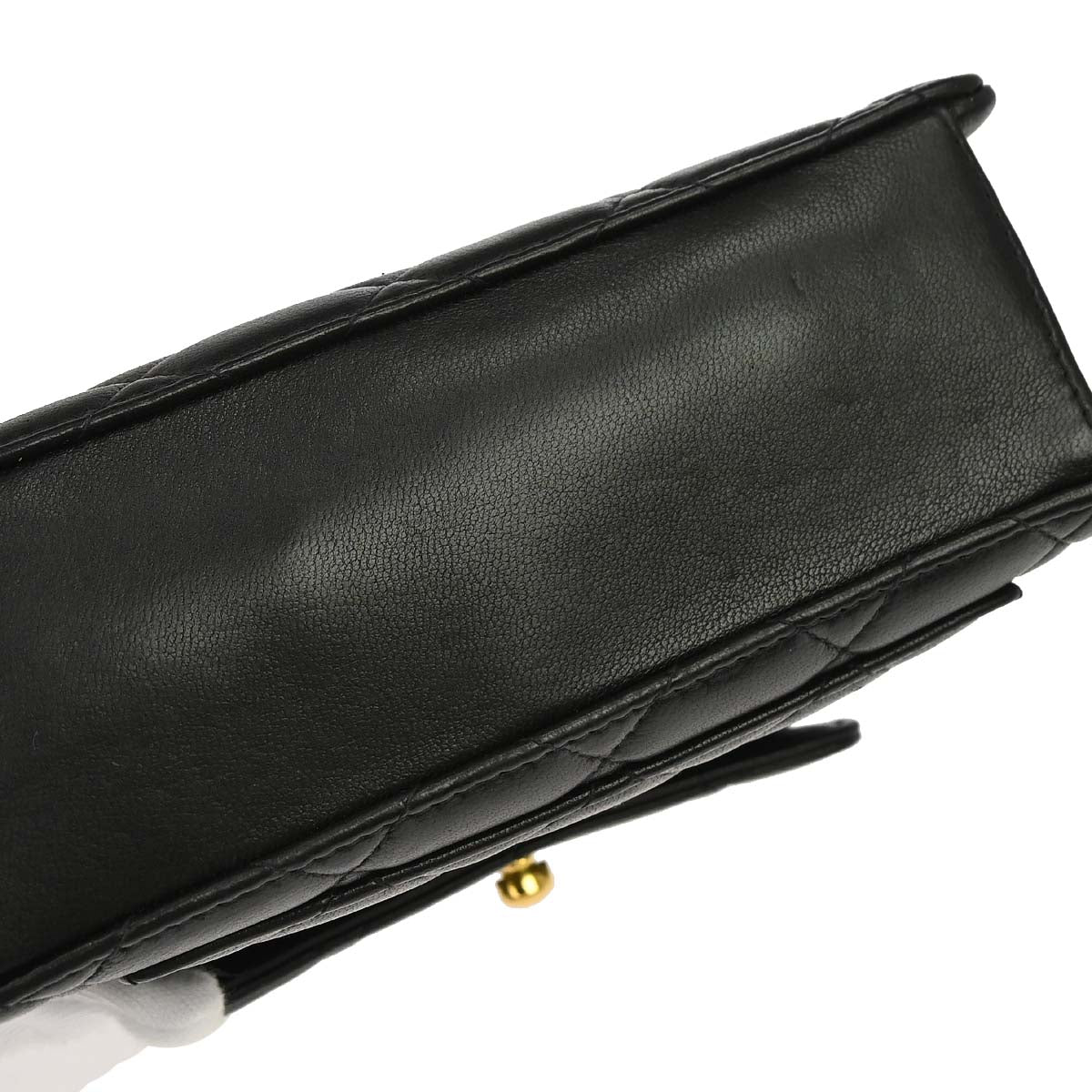 Chanel 1996-1997 Black Lambskin Chain Handbag