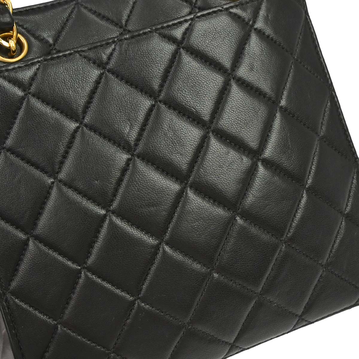 Chanel 1996-1997 Black Lambskin Chain Handbag