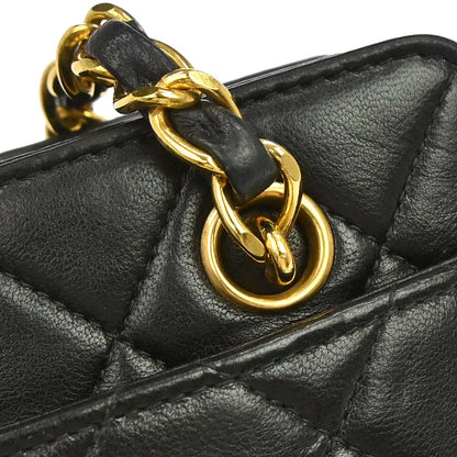 Chanel 1996-1997 Black Lambskin Chain Handbag