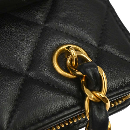 Chanel 1996-1997 Black Lambskin Chain Handbag