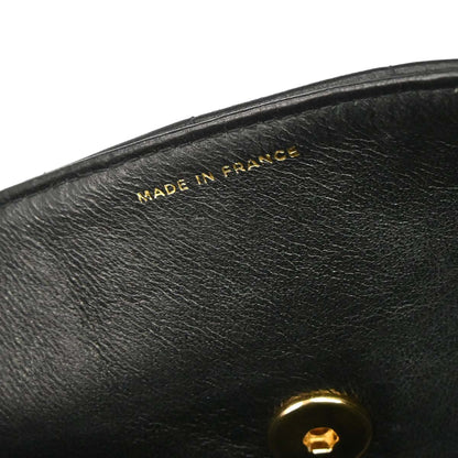 Chanel 2003-2004 Black Lambskin Choco Bar East West Shoulder Bag