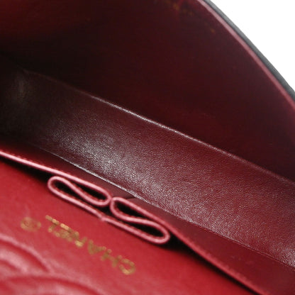Chanel 1994-1996 Black Lambskin Small Classic Double Flap Shoulder Bag
