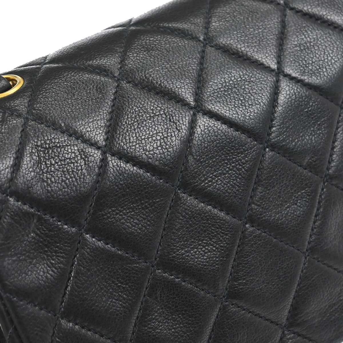 Chanel 1989-1991 Black Lambskin Turnlock Mini Full Flap Shoulder Bag