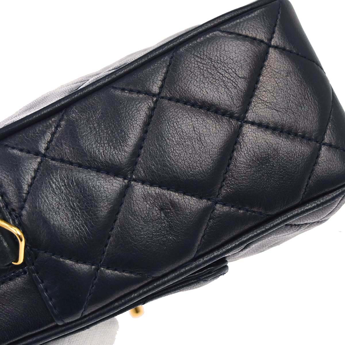 Chanel 1994-1996 Navy Lambskin Camera Bag Small