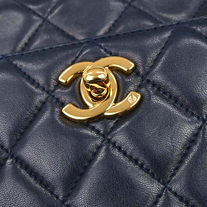 Chanel 1994-1996 Navy Lambskin Camera Bag Small