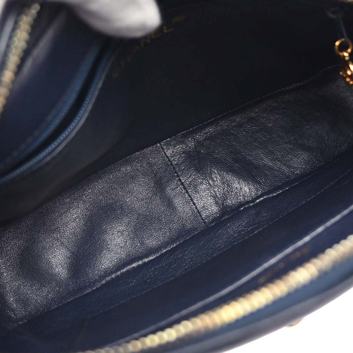 Chanel 1994-1996 Navy Lambskin Camera Bag Small