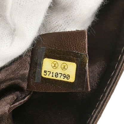 Chanel 1997-1999 Brown Canvas Small Classic Double Flap Shoulder Bag