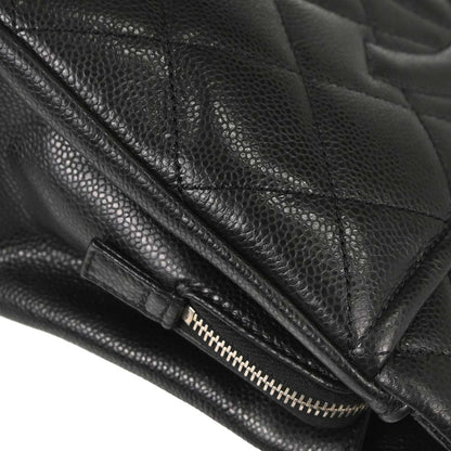 Chanel 2013-2014 Black Caviar Skin Timeless CC Chain Tote Bag