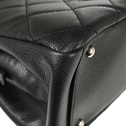 Chanel 2013-2014 Black Caviar Skin Timeless CC Chain Tote Bag