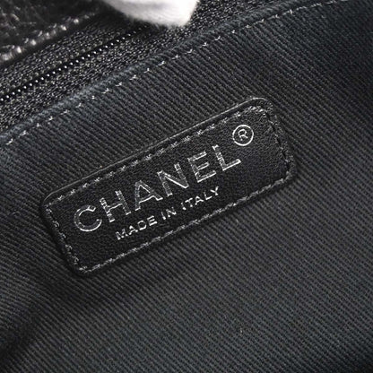 Chanel 2013-2014 Black Caviar Skin Timeless CC Chain Tote Bag