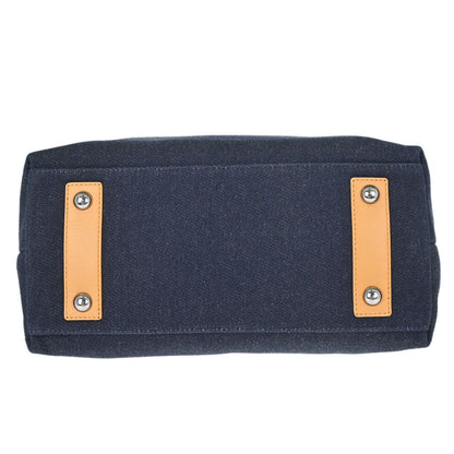 Chanel 2014 Navy Denim Small Deauville Shopping Tote 2way Handbag