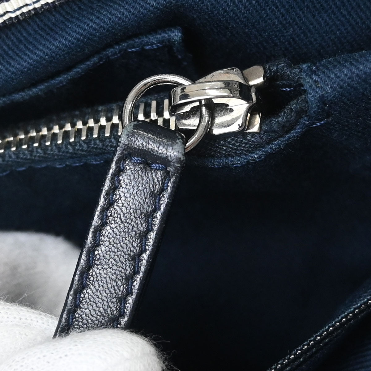 Chanel 2014 Navy Denim Small Deauville Shopping Tote 2way Handbag