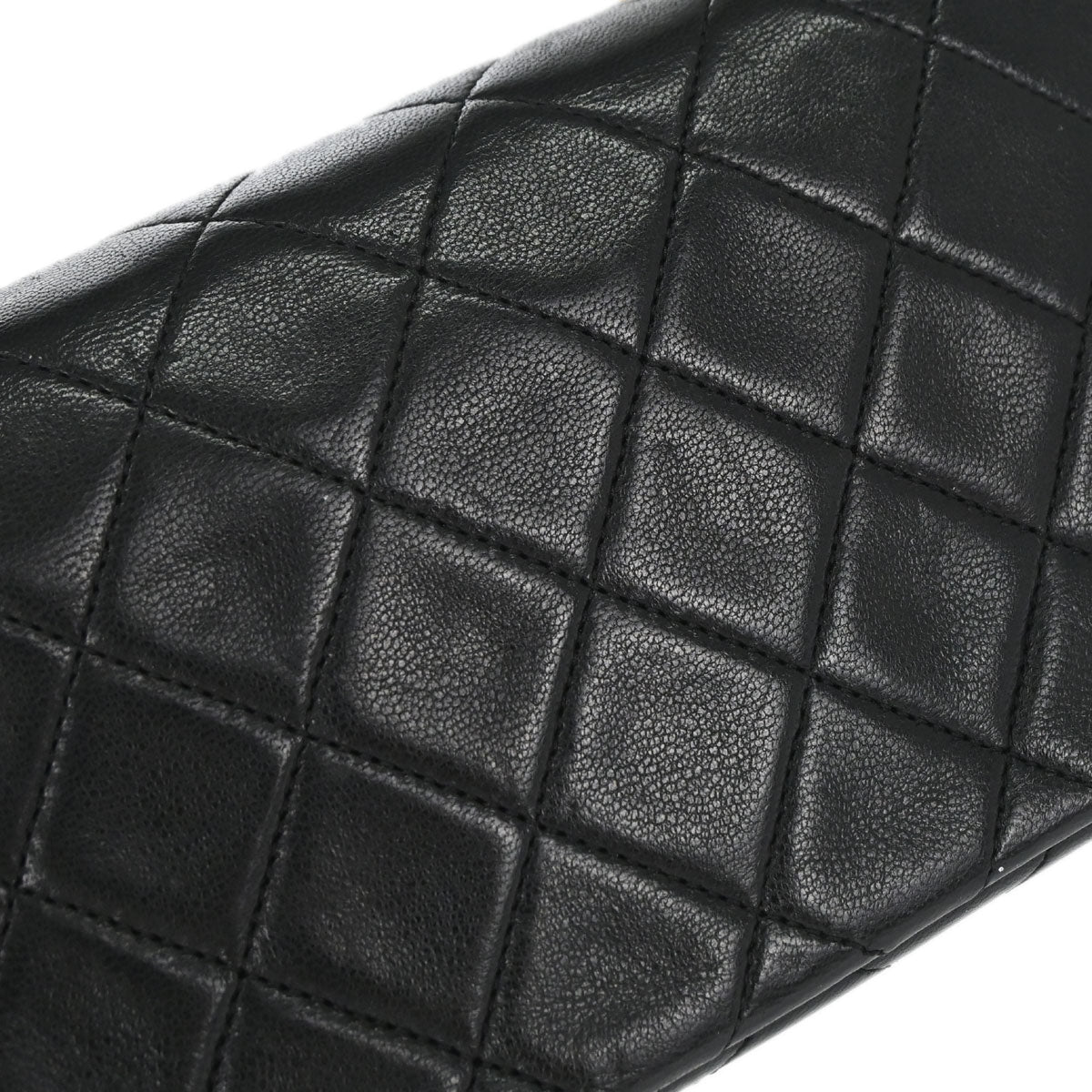 Chanel 1989-1991 Black Lambskin Turnlock Mini Full Flap Shoulder Bag