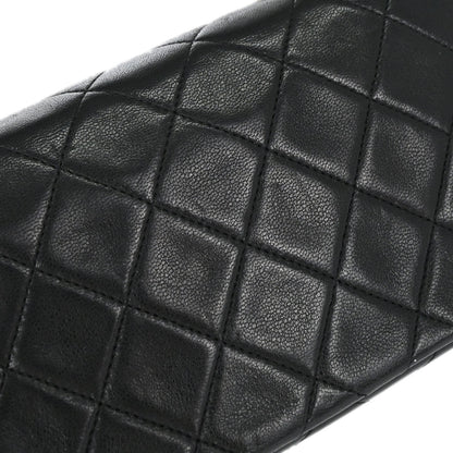 Chanel 1989-1991 Black Lambskin Turnlock Mini Full Flap Shoulder Bag