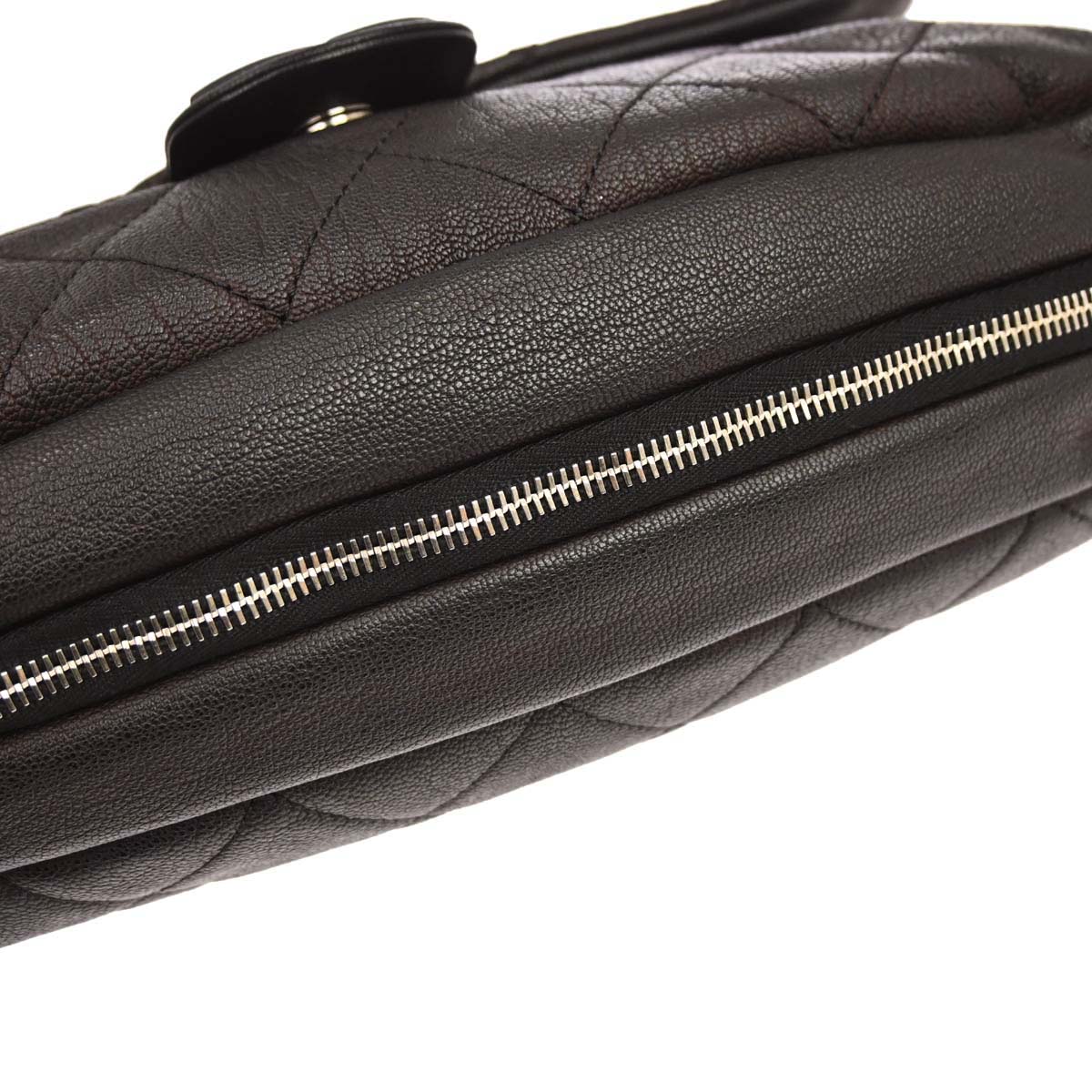 Chanel 2009-2010 Brown Calfskin Yacht Jumbo Handbag