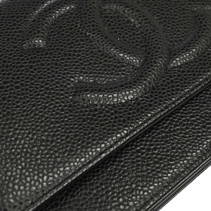 Chanel 2014-2015 Black Caviar Skin Timeless WOC Wallet on Chain Shoulder Bag
