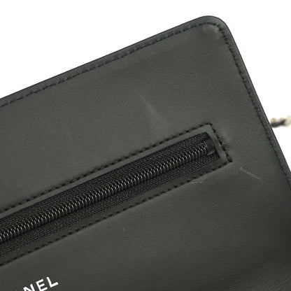 Chanel 2014-2015 Black Caviar Skin Timeless WOC Wallet on Chain Shoulder Bag