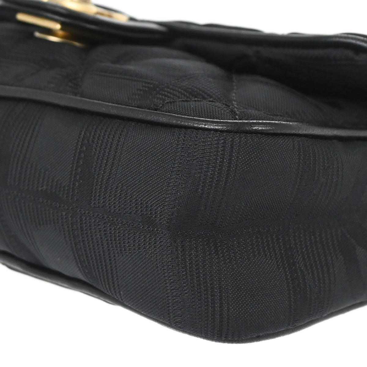 Chanel 2005-2006 Black Nylon Jacquard Travel Mini Classic Single Flap Handbag
