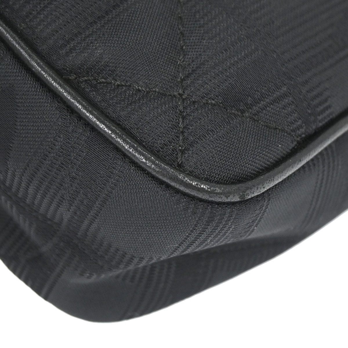 Chanel 2005-2006 Black Nylon Jacquard Travel Mini Classic Single Flap Handbag