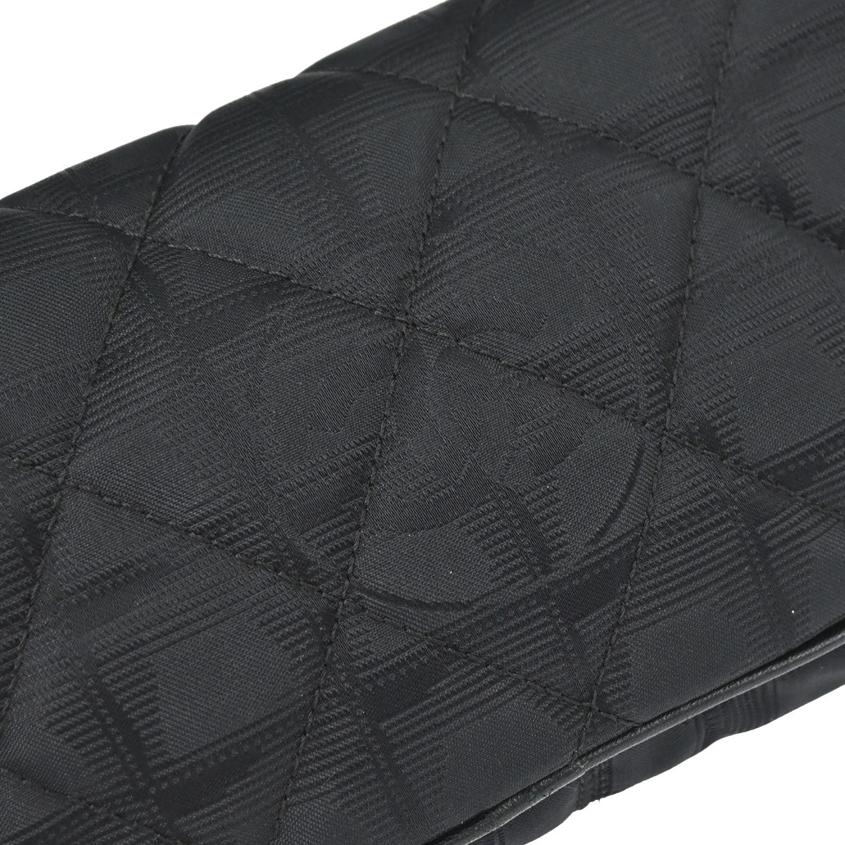 Chanel 2005-2006 Black Nylon Jacquard Travel Mini Classic Single Flap Handbag