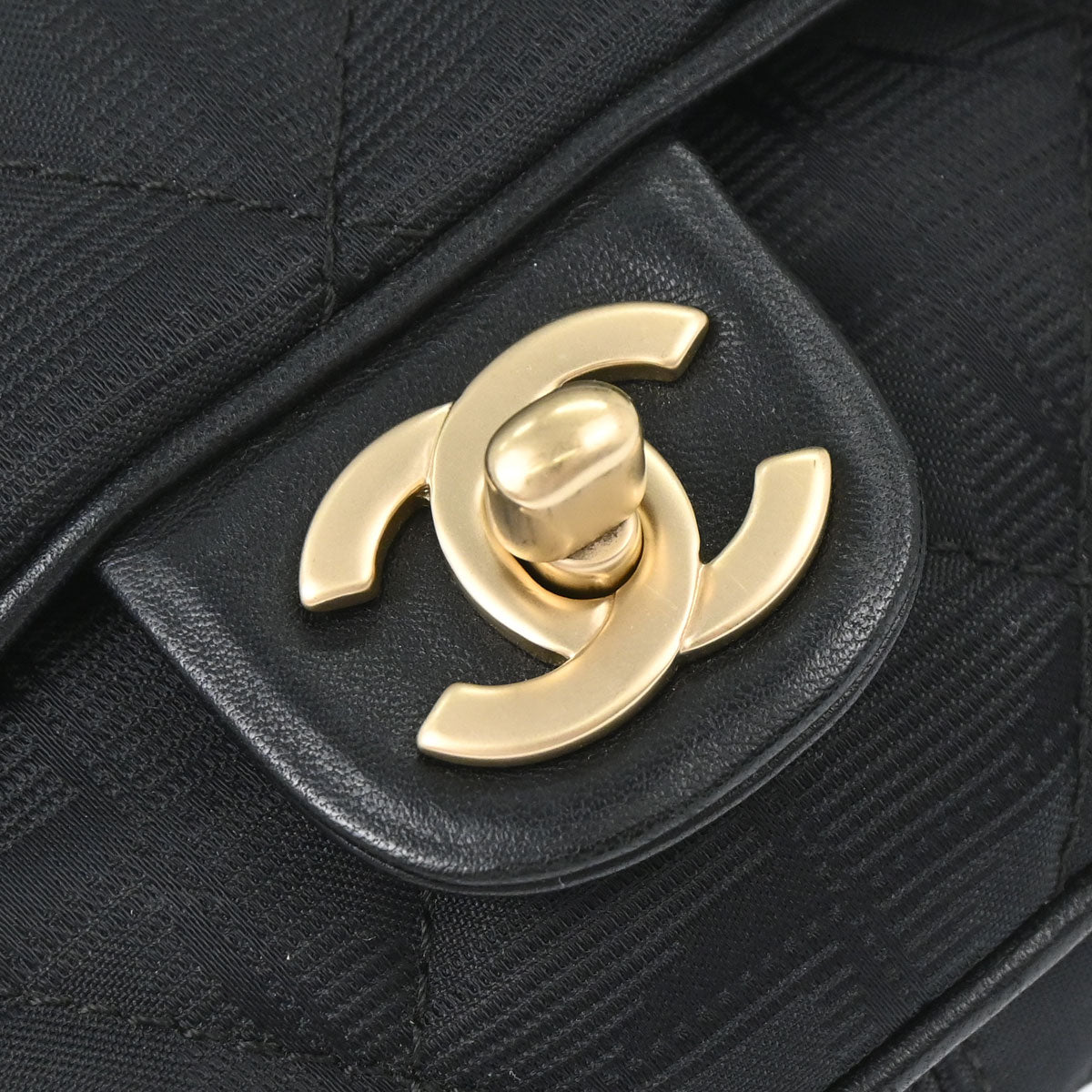 Chanel 2005-2006 Black Nylon Jacquard Travel Mini Classic Single Flap Handbag
