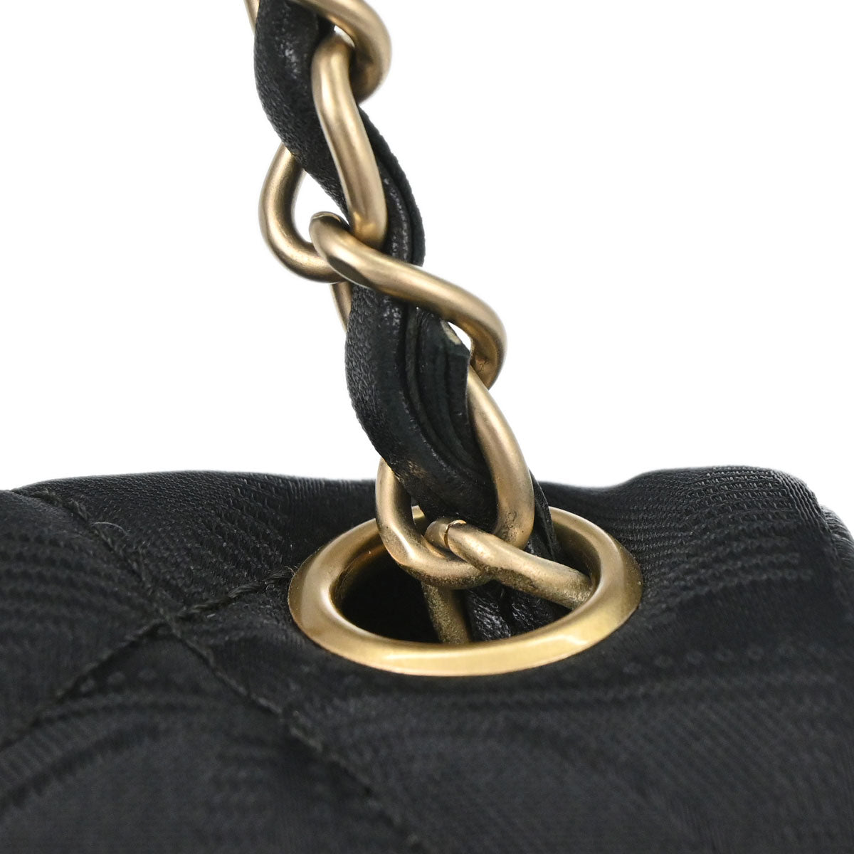 Chanel 2005-2006 Black Nylon Jacquard Travel Mini Classic Single Flap Handbag