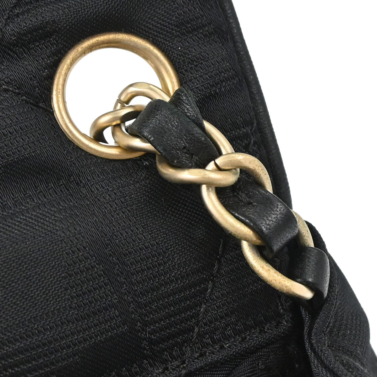 Chanel 2005-2006 Black Nylon Jacquard Travel Mini Classic Single Flap Handbag