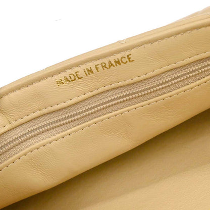 Chanel 1994-1996 Beige Lambskin Double Sided Flap Small Shoulder Bag