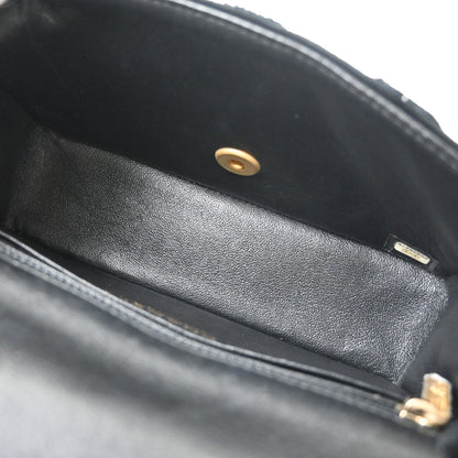 Chanel 2018 Black Velvet Classic Flap Shoulder Bag