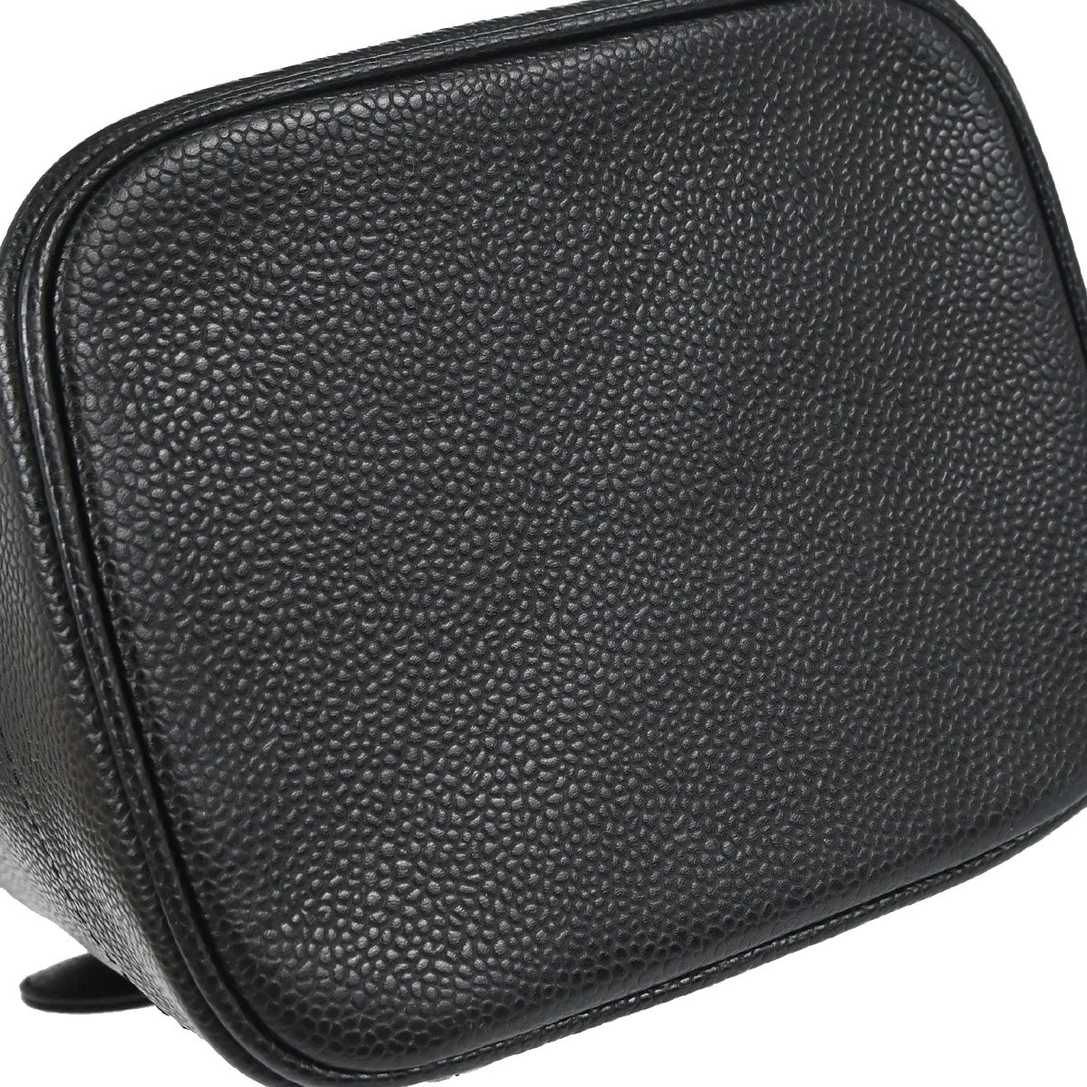 Chanel 2000-2002 Black Caviar Skin Timeless Vanity Handbag