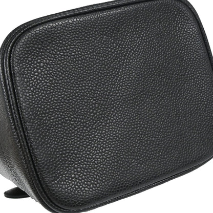 Chanel 2000-2002 Black Caviar Skin Timeless Vanity Handbag
