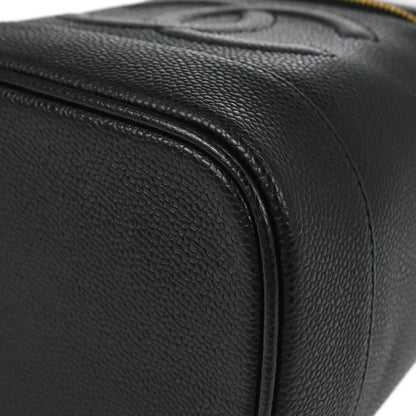 Chanel 2000-2002 Black Caviar Skin Timeless Vanity Handbag