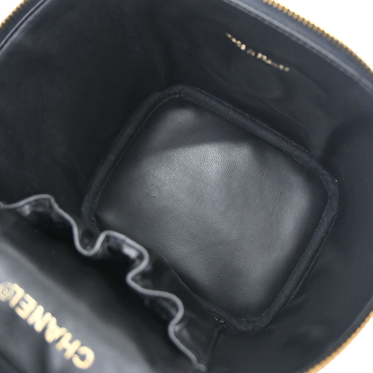 Chanel 2000-2002 Black Caviar Skin Timeless Vanity Handbag